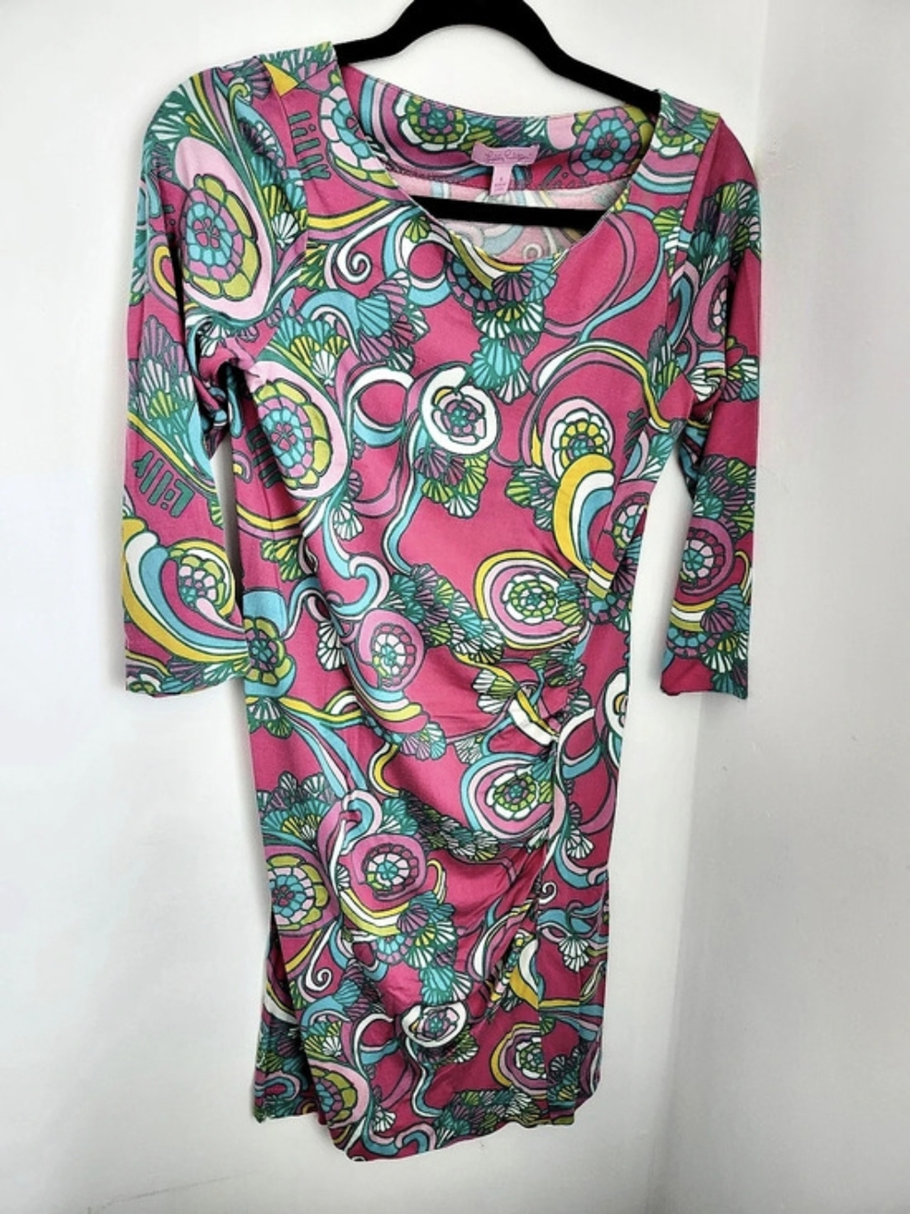 Lilly Pulitzer Paisley Mini Dress in Pink & Green Like New